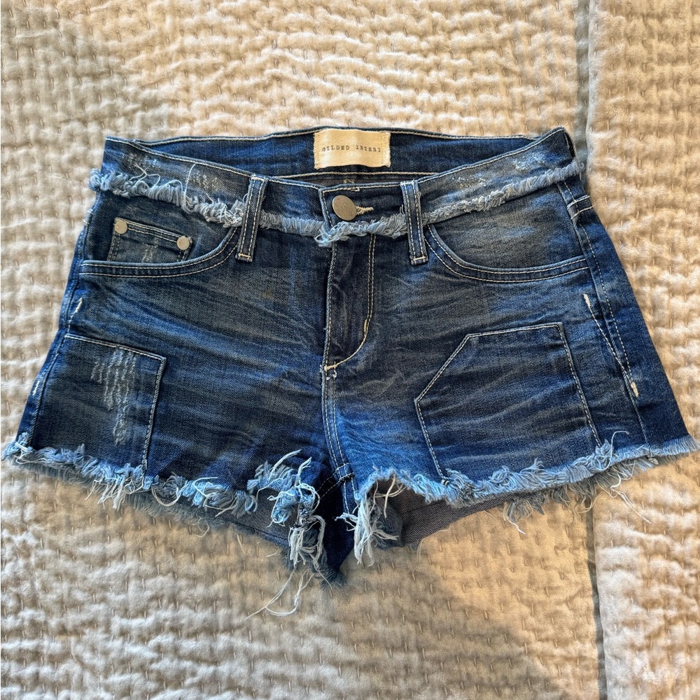 Gilded Intent Distressed Shorts